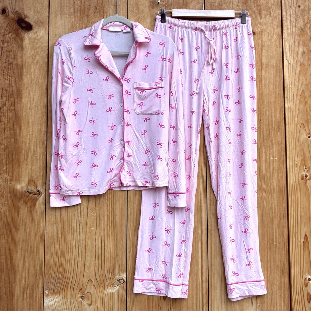 Shabby Chic Pink Pajama Set Sz Small